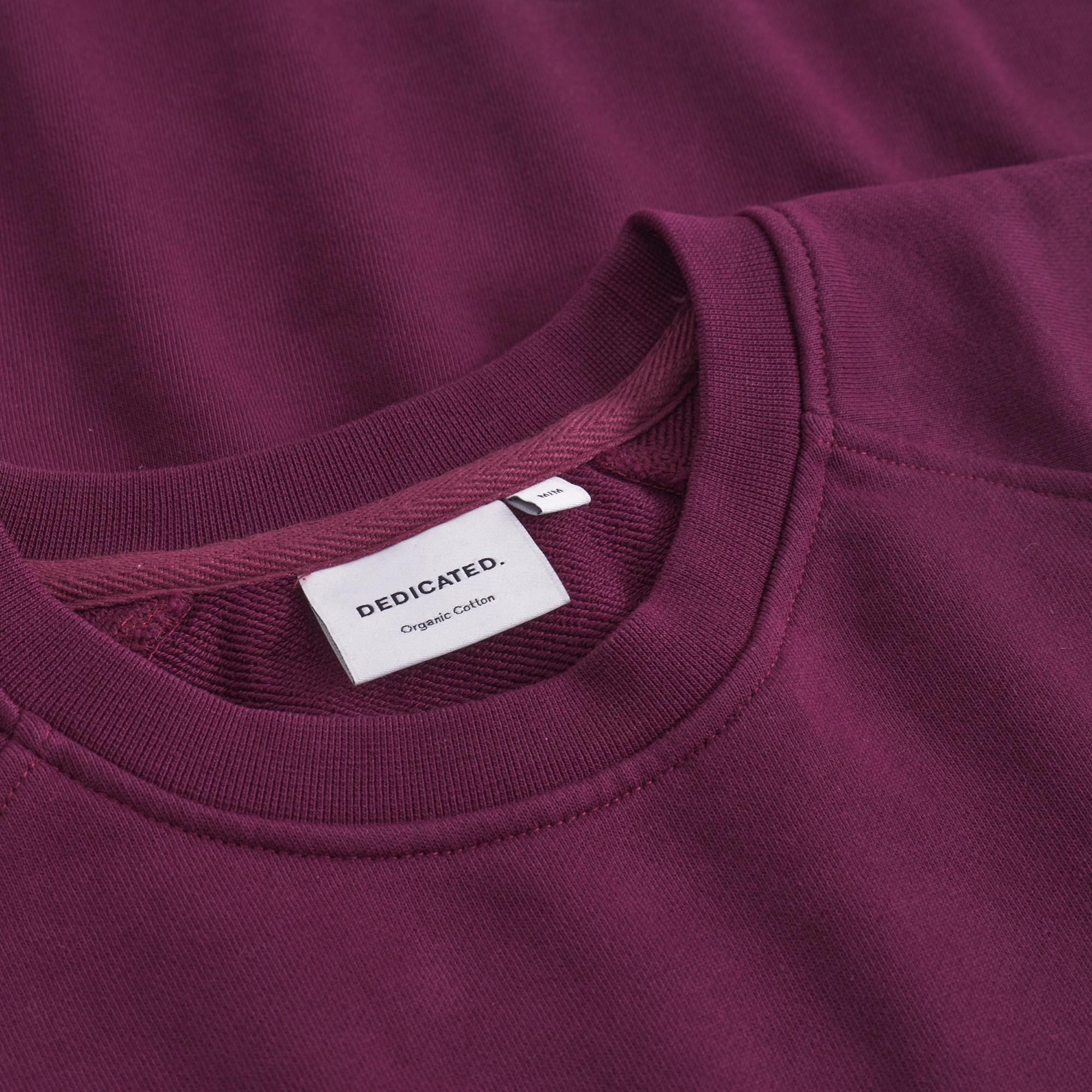 Dedicated Malmoe Base Fig Red  Sweatshirt Herren Crewneck beere